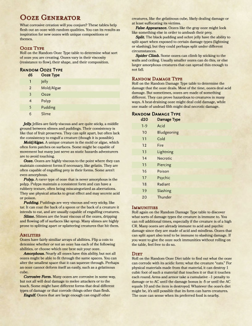 Ooze Generator!