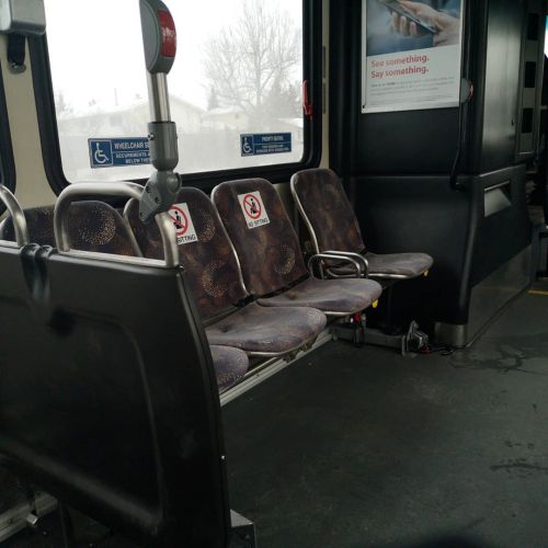 Social Distancing On Calgary Transit. #yyc #calgarytransit #coronavairus #coronavid19 Https://www.instagram.com/p/B-2EtXNpRoi/?igshid=ymq9reistwvi