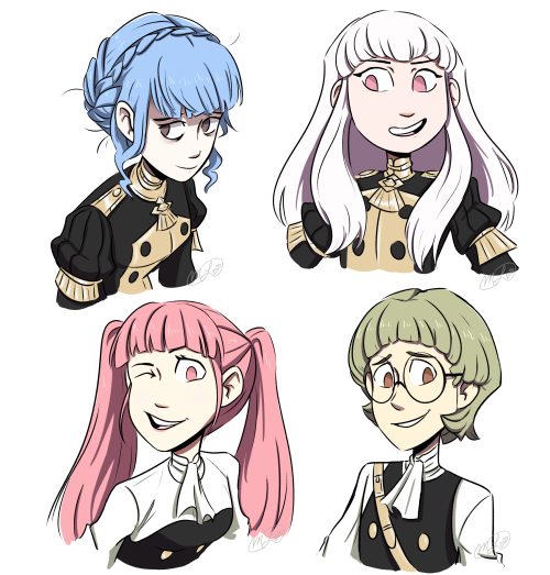 Some Golden Deer student! Or as I’ve been calling these four: the bang gang. Seriously, is are hair 
