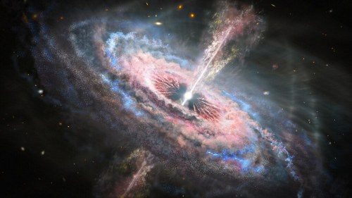 space-pics:  Quasar Tsunamis Rip Across Galaxies