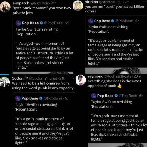 Twitter Roasts The Shit Out Of Taylor Swift For Her TIME Interview And Her Goth Punk Moment.