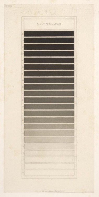 René Digeon &amp; Michel Eugène Chevreul, color charts, 1786-1889. Steel engraving. From the book Co