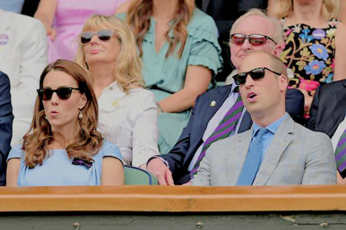 thecambridgees: The Duke and Duchess of Cambridge attend the Men’s Final of the Wimbledon Tennis Ch