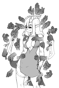 foreling:  Hands practice, redrew that Tiefling