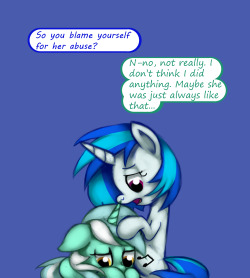 ask-canterlot-musicians:  Doing something.  Aww &lt;3