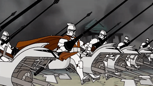 gffa:TCW 2008 WERE COWARD FOR NOT INCLUDING THISEVERY TIME THIS SEQUENCE OF EVENTS HAPPENS:–> DURGE GRABS THE SPEEDER OBI-WAN TRIED TO RAM HIM WITH–> OBI-WAN DOES HIS DRAMATIC EXTRA AF TWIRL AWAY –> DIRGE JUST CHASES HIM DOWN WITH THE SPEEDER LIKE IT’S A FOLDING CHAIR –> I ABSOLUTELY LOSE ITI MEAN, NOT THAT I DON’T APPRECIATE OBI-WAN’S HAIR BLOWING MAJESTICALLY IN THE WIND OR THE ABSOLUTELY BALLER LIGHTSABER MOVES OR THE INCREDIBLE FORCE USE TO DEFLECT ALL THOSE MISSILES OR DURGE GETTING BLOWN OFF HIS SPEEDER IN THE FUNNIEST WAY POSSIBLE.OR JUST THE GENERAL AURA OF “YOU KNOW WHAT WE SHOULD INCLUDE IN OUR STAR WARS SHOW?  SPACE JOUSTING.  IT’LL BE AWESOME.”  (AND IT WAS.)BUT THAT SCENE.WHERE DURGE CHASES HIM DOWN TO HIT HIM WITH THE SPEEDER LIKE IT’S A FOLDING CHAIR ON AN AMATEUR WRESTLING PROGRAM.I KNOW IT’S COMING EVERY TIME AND I STILL CRACK UP AND LOSE MY SHIT ALL OVER AGAIN. #star wars #obi wan kenobi  #long post for ts