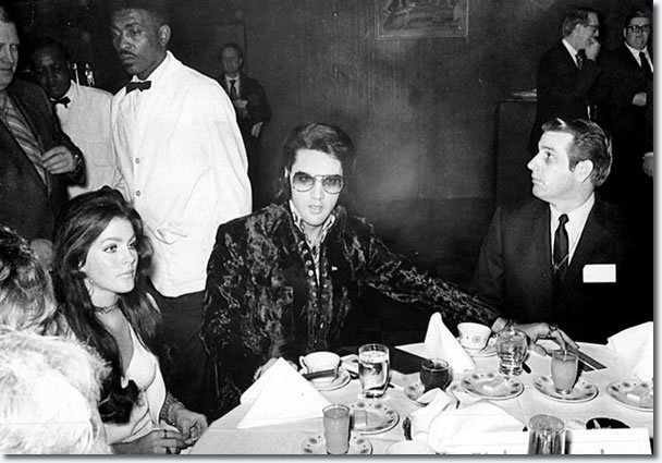 elvis-is-theking:  Elvis at U.S. Jaycee prayer breakfast, where he was accepted as