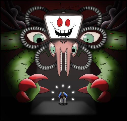 Glitchy Omega Flowey - Final Boss - T-Shirt