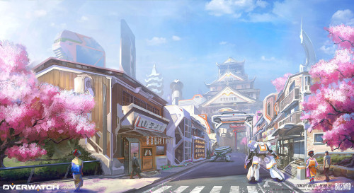 Overwatch Hanamura Concept Peter Lee https://www.artstation.com/artwork/8l6ABQ