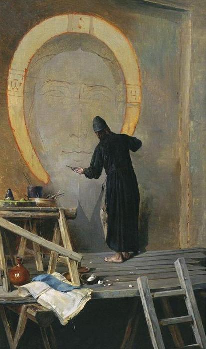 globalchristendom: The Monk Painter by Alexander Yanov, 1885.