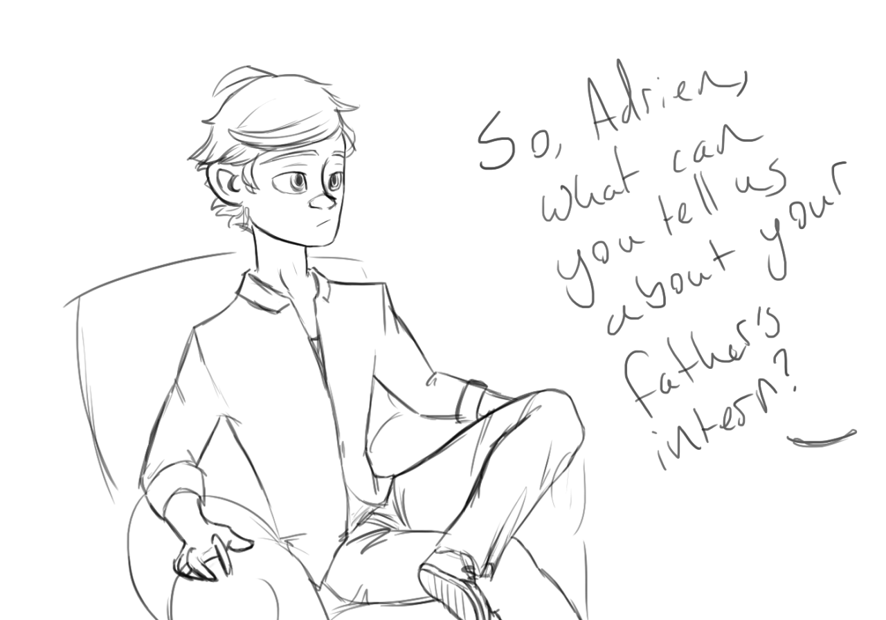 cannibalistic-cheesecake:  stand-in interviewee because Gabriel is off akumatizing