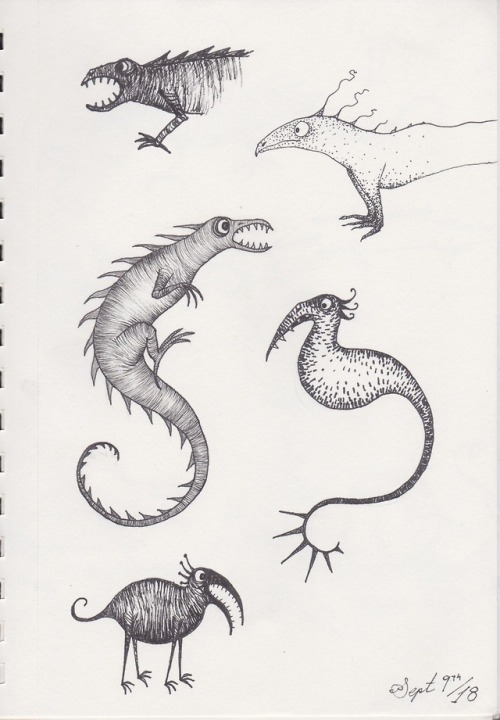 More delightful monsters from my sketchbooks!In the third image you can see a very important descrip