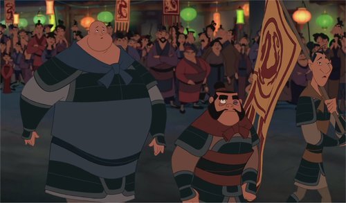 the-ice-castle: You know, one thing i like about Mulan is how Yao, Ling and Chien Po don’t really seem to care about the fact that Mulan is a girl. I mean, when they find out, they are visibly perplexed  But even so, they rush and try to help her when