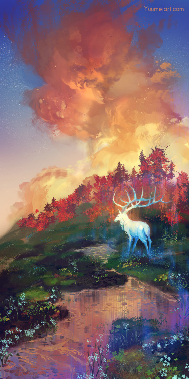 yuumei-art: Testing out more brushes and getting caught in the autumn vibes~