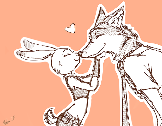 yuleira:…It seems like I’m on a roll. (I lied. I drew tons of Nick x Judy! I