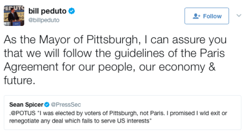 micdotcom:Trump says he cares about voters in Pittsburgh, not Paris, and Pittsburgh’s mayor isn’t ha