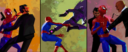 Concept Art for Spiderman into the Spider-Verse by Yashar Kassai.