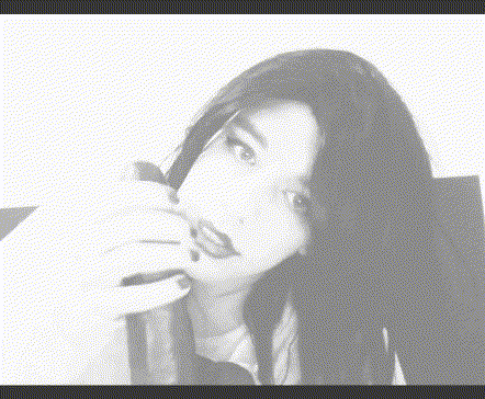 mayasleeps:  More webcam shenanigans! In black and white to hide my amateur makeup
