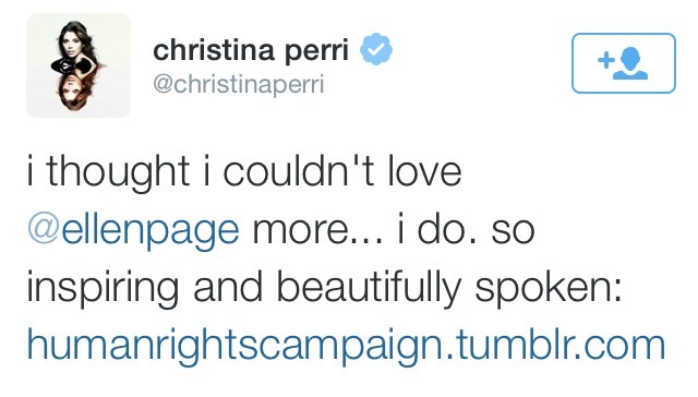 falloutboys:  Celebrities showing their support for Ellen Page after she came out