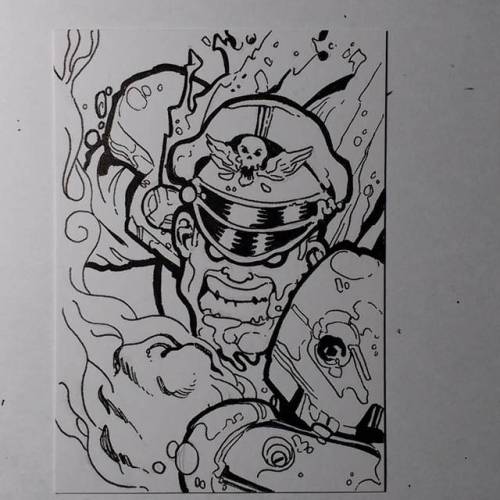 Day 8 #mbison #inktober #inktober2017 #streetfighter #capcom #illustration #sketchcard #weirdfist