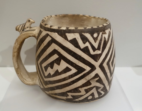 Anasazi (Ancestral Pueblo) mug from Johnson Canyon, Colorado.  Artist unknown; ca. 1100-1300.  Now i