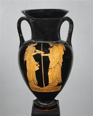 Hades and Persephone Side A, red-figure amphora attributed to the Oionokles Painter, Athens, circa 4
