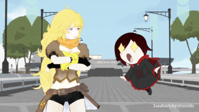shsl-emotional-wreck:  I love how in RWBY the characters are just as badass are they are complete dorks. It goes from this     to this    in like 4 seconds I love this show   