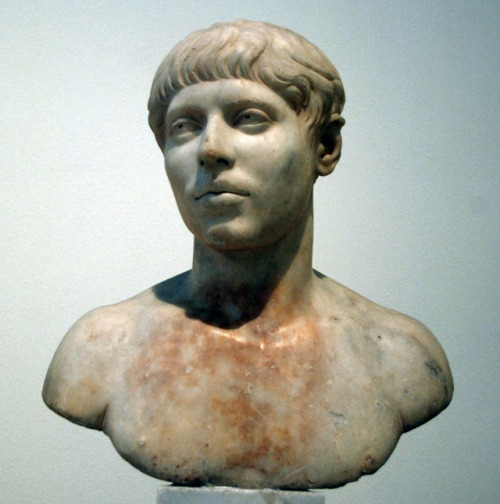 Portrait of a youth. From Eleusis. 218-222 AD. Time of emperor Elagabalus. Pentelic marble. National