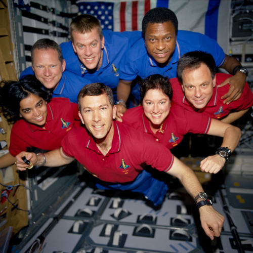 humanoidhistory:Portraits of STS-107 crew members who perished when the Space Shuttle Columbia disin