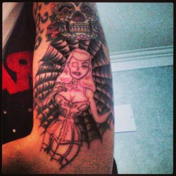 becauseitsjustadream:  New tatto #tatto #tattogirl#psychobilly