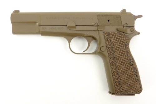 SWEET JOHN MOSES BROWNING!FN Hi Power 9mm Para caliber pistol. Customized with flat dark earth finis
