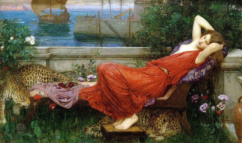 loumargi:  John William Waterhouse (1849-1917)   (Ariadne). 1898 (Echo and Narcissus).