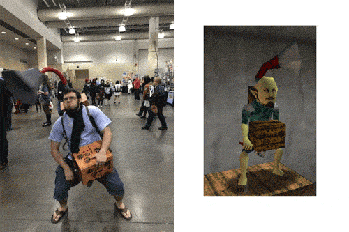 dorkly:  GIF of the Day: Hyrule’s Guru Guru Cosplay  Someone must have played the