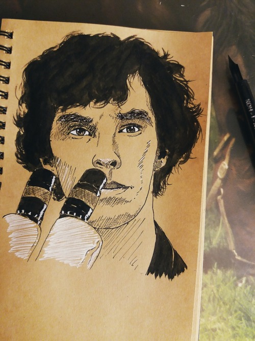 johnlocklives: Inktober #8 Whoa, that’s the third (!!!) drawing I did today. Surely my persona