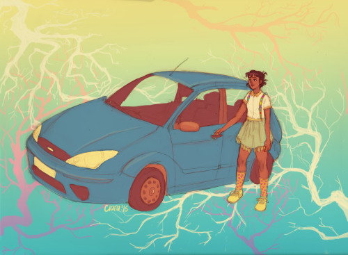 hatepotion:cool kids + their cars (not technically hers in blue’s case but anyway)