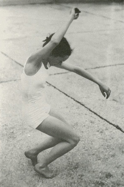 take-it-sloooooow:Jeanne Renaud dancing on a Paris rooftop, 1950From Egregore: A History of The Mont