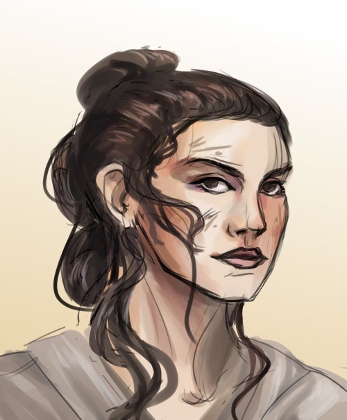 a painterly, sketchy doodle of the space daughter! I literally love Rey so much, I can’t believe it’