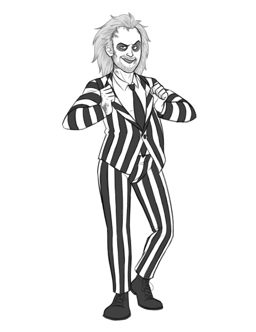  Watched Beetlejuice (the movie), which I hadn’t seen in over a year, and was inspired to sket