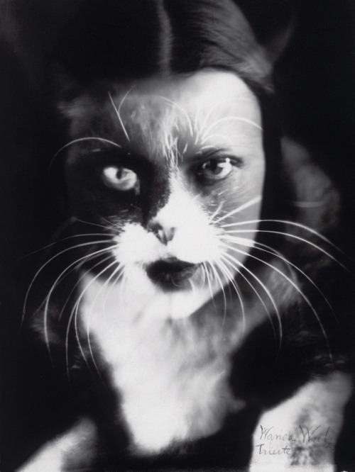 Wanda Wulz (Italian, 1903-1984, b. Trieste, Italy) - Lo + Gatto (Me + Cat), 1932  Photography