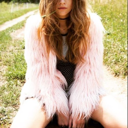 Light pink fever this amazing fur coat is reduced from $145 to $69 search :Margot furry coat on www.