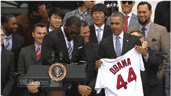 mlb:  &ldquo;Nice to meet you, Mr. President. But first, let me take a selfie.&rdquo; 
