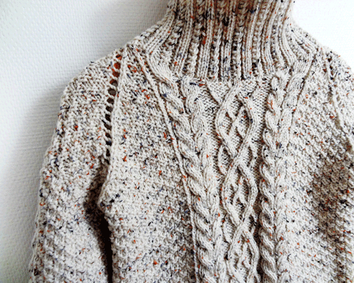 Handy Kitty • My chunky knit aran sweater is finished! From my...