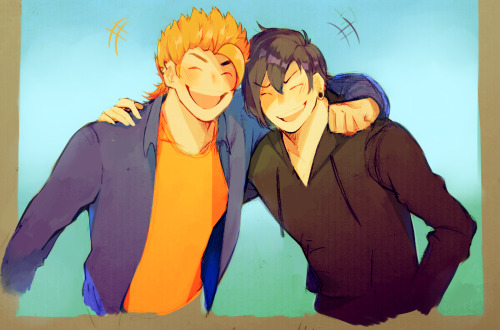 finally colored my sketch!!seb and sam being best buds is still the best ;u;
