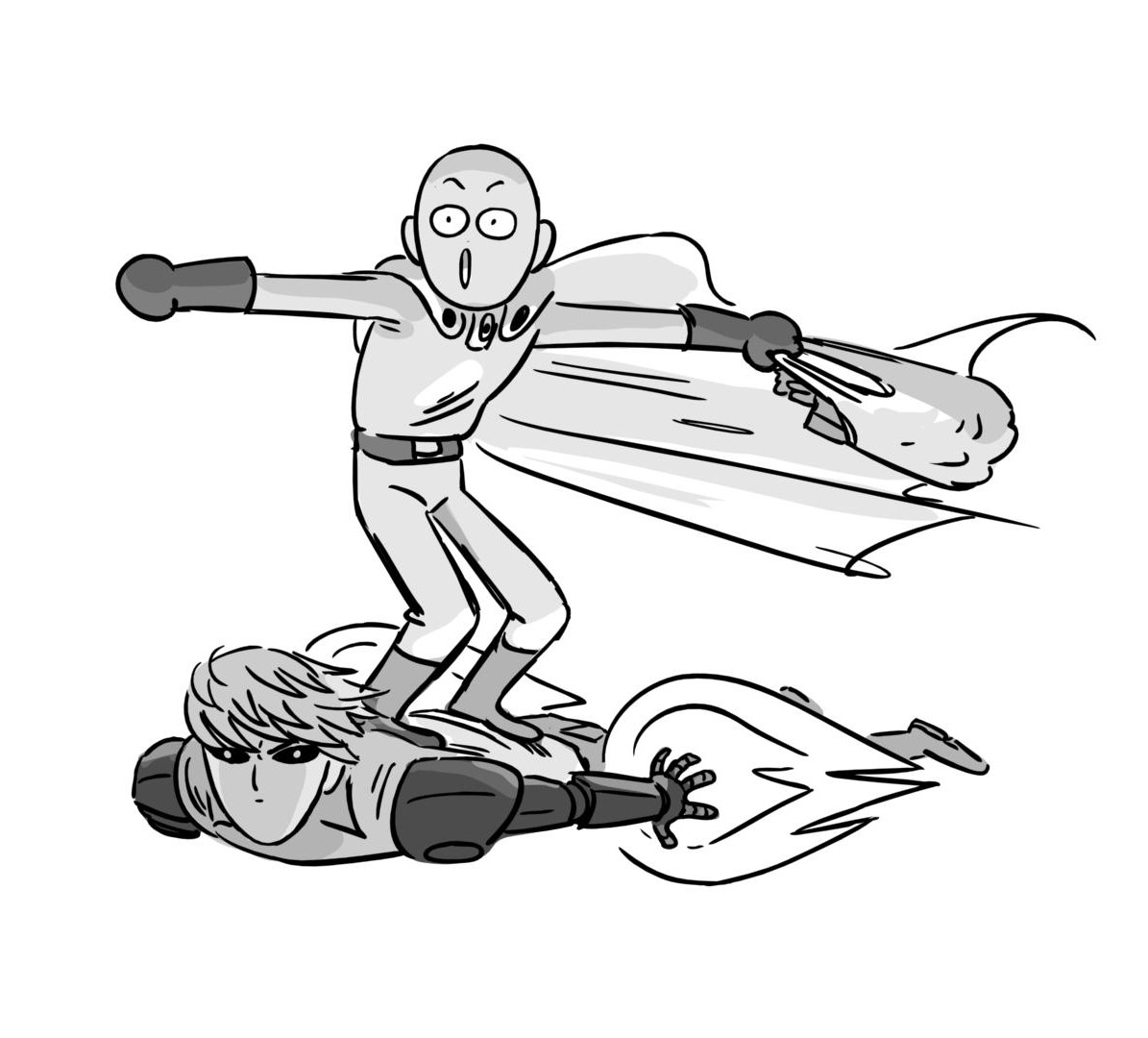 jennerallydrawing:  best buds a.k.a. egg and roomba 