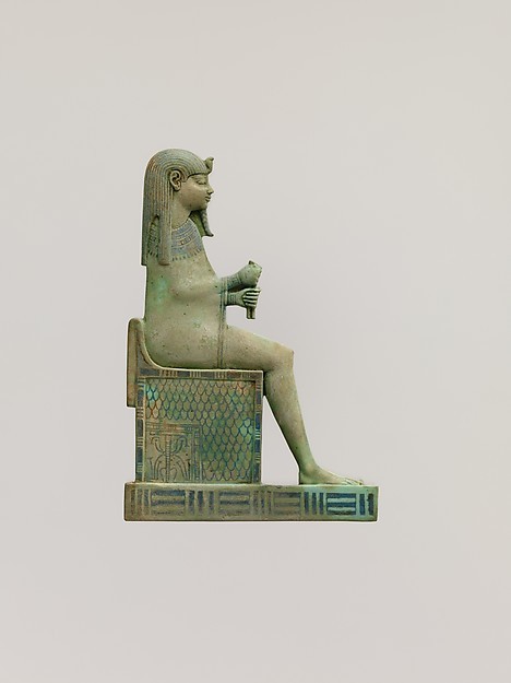 Inlays depicting squatting goddess, probably Hathor, and god ShepsiPeriod: Late Period–Ptolemaic Per