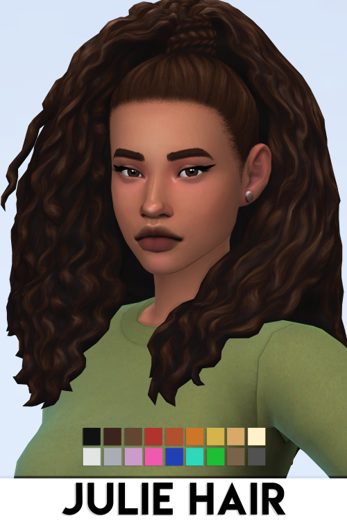 imvikai:JULIE HAIR BY VIKAIBASE GAME COMPATIBLE18 EA SWATCHESTEEN-ELDERNOT HAT COMPATIBLEDOWNLOAD | 