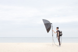 marklobo:  Otillo - Brighton Beach, November 2013 I’m thinking this could be the start of a new series of my assistants. (here’s the instagram version: http://instagram.com/p/gZS9JJRGQp/) www.marklobo.com.au 