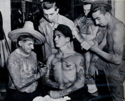 obi-kenobii:  Vintage photography of american tattoos.  The last one is Bert Grimm.