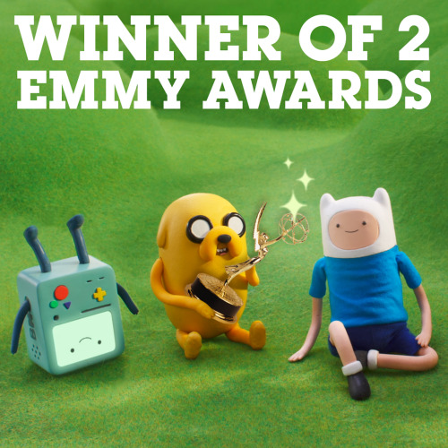 Holy Stuff! Adventure Time just won 2 Emmy awards for “Bad Jubies” and “Stakes!” SO PROUD of our amazing crew! 