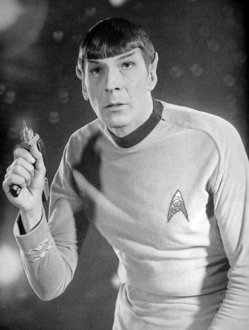 gar-trek:beyondspock:Spock modeling for Starfleet’s Science Officer of the Year calendar yes B)